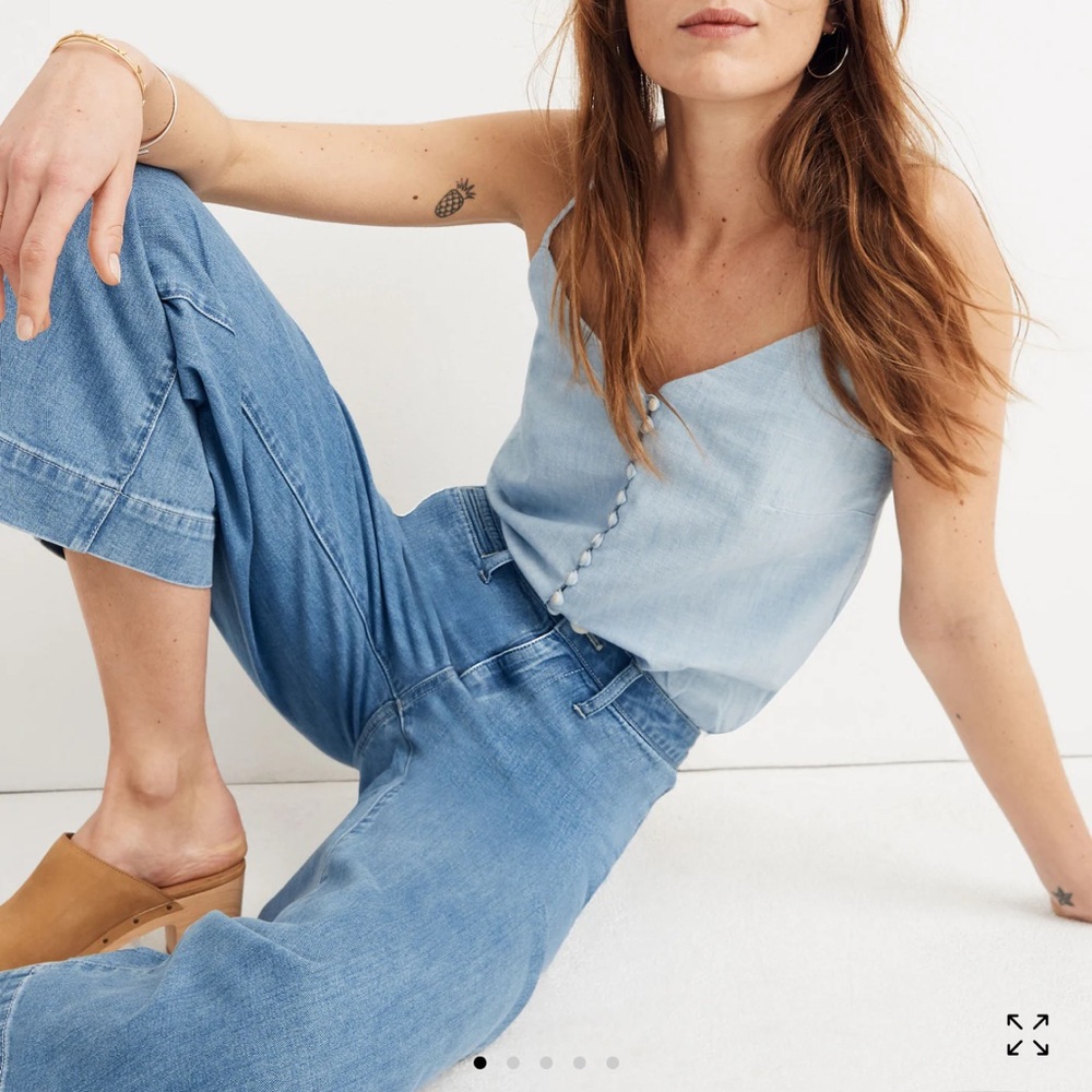 Wide-Leg Denim Jeans